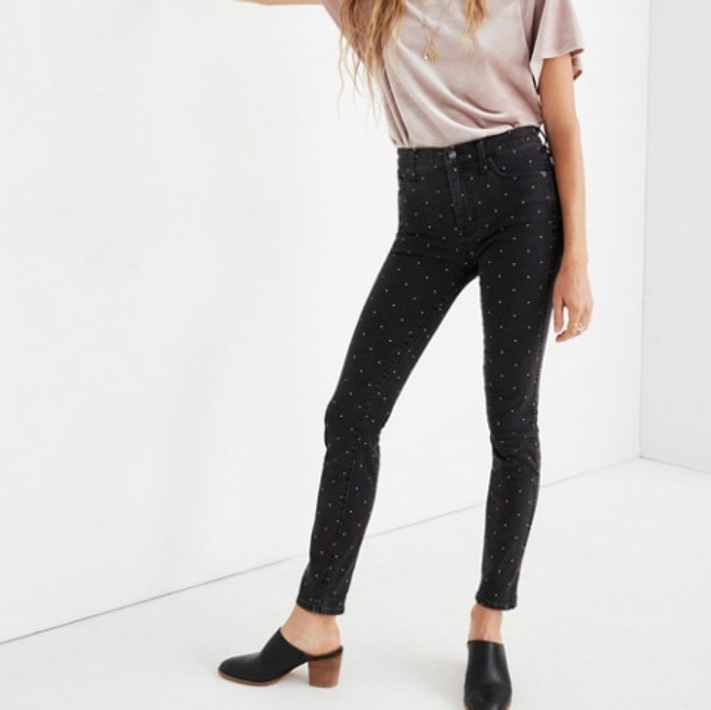 Madewell Metallic Dot Jean 10" High Rise